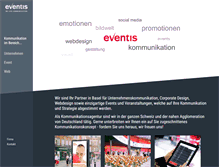 Tablet Screenshot of eventis.ch